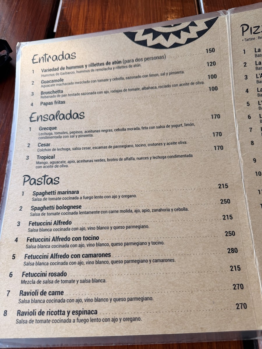La Cabane, Pizza y Pasta Menu - Image 4