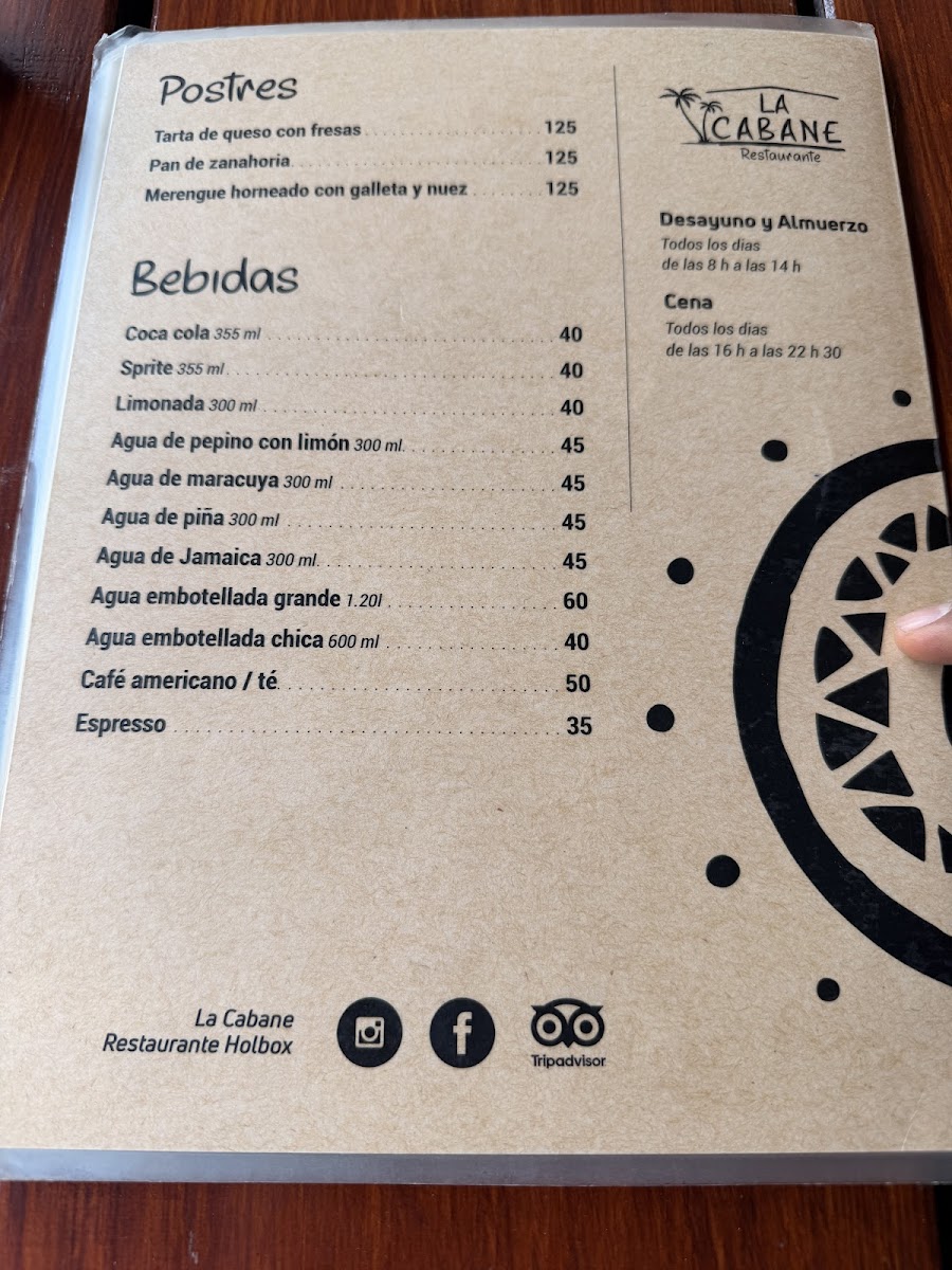 La Cabane, Pizza y Pasta Menu - Image 5